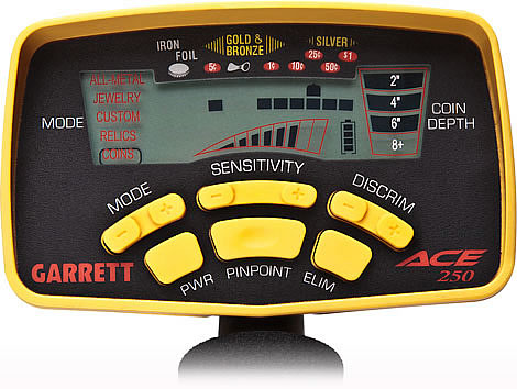 Ace 250 control panel