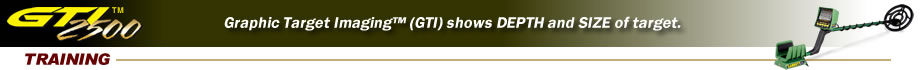 GTI 2500. Graphic Target Imaging shows DEPTH and SIZE of target. Training video.