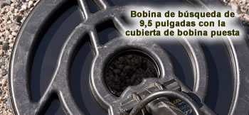 Bobina de busqueda de 9,5 pulgadas con la cubierta de bobina puesta